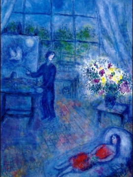 Marc Chagall Werke - Künstler und sein Modell Zeitgenosse Marc Chagall